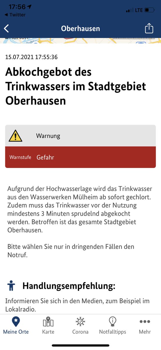 Wasser abkochen in Mülheim Oberhausen!!!