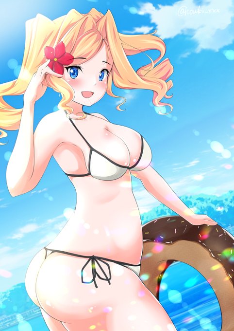 水着ホノルル描きました!!! #艦これ 