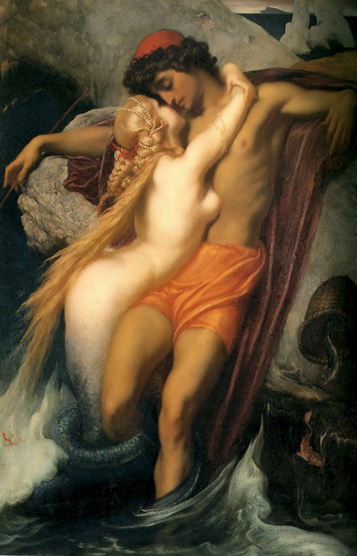 The Fisherman and the Syren by Lord Frederick Leighton (1856-1858)