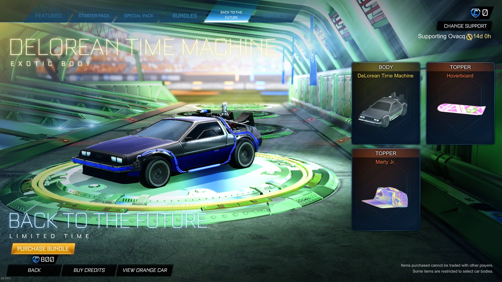 Back to the Future' Returns to Rocket League