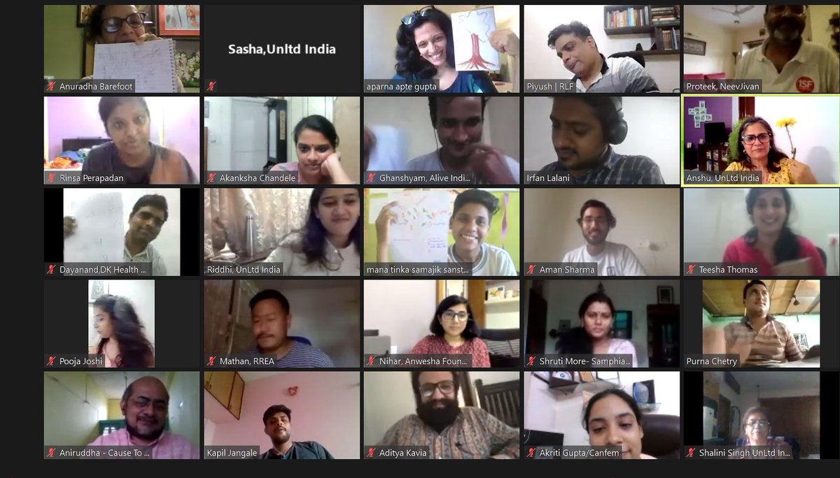 unltdindia's tweet photo. But before we spill the beans, here's some of the people that made this our #inductionworkshop so special - our #socialentrepreneurs of course! An engaged, enthusiastic and expressive bunch. (Yes, we're excited for #UnLtdIndia21) https://t.co/EJuyGrvmy0