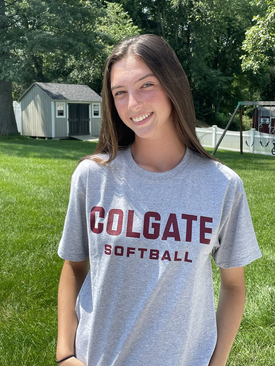 servedio720's tweet photo. Beyond excited to announce my commitment to Colgate University to further my academic and athletic career while playing D1 softball! So grateful for my family, teammates, and coaches that helped me along the way! Go Raiders! @ColgateSoftball ♥️🖤🥎 https://t.co/w9XnWxpQEV