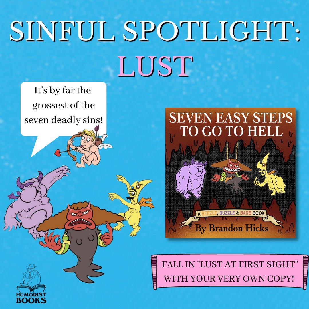 LUSTING for a hilarious summer read?  Look no further than SEVEN EASY STEPS TO GO TO HELL by the hilarious @BrandonRHicks  If GREEDY people are forever poor, make yourself rich with laughter by purchasing a copy and leaving a review with the link below!
amzn.to/3hIeqnL