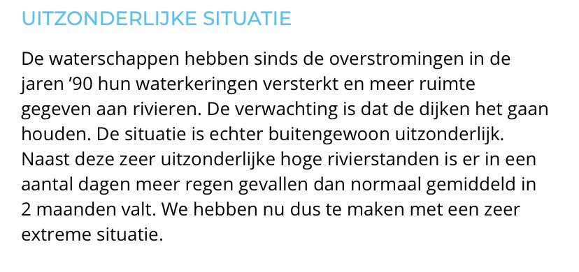 Niet echt een supergeruststellend bericht.