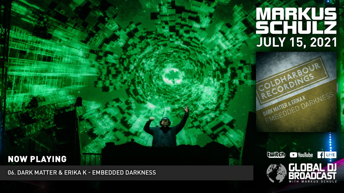 06. @Dreamydawnmusic presents Dark Matter &amp; <a href="/ErikaKmusic/">Erika K</a> - Embedded Darkness #gdjb

twitch.tv/markusschulz