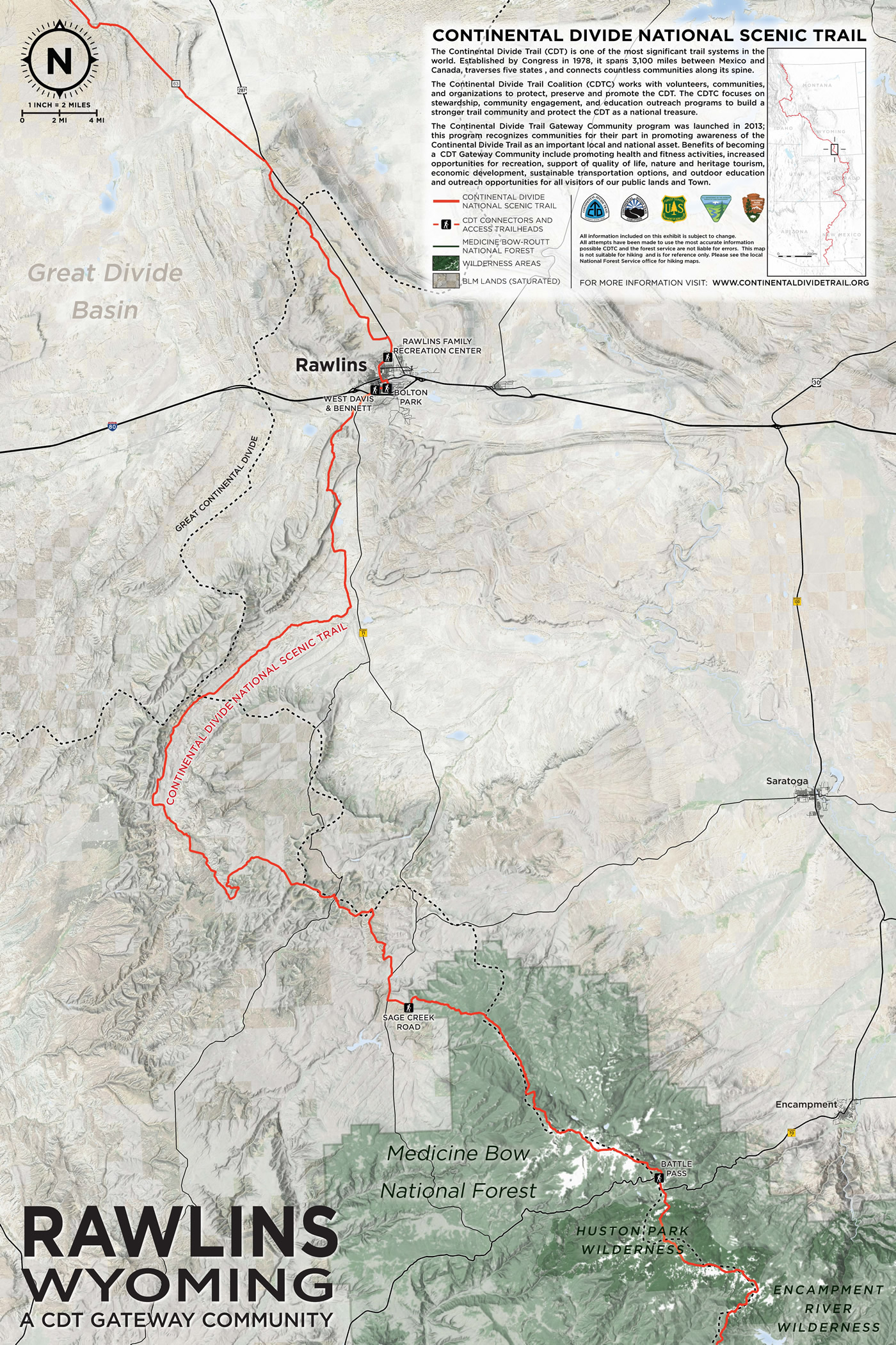 Continental Divide Trail Map Wyoming Visit Carbon County On Twitter: "Dyk Rawlins, Wyoming Is A Continental  Divide Trail #Cdt Gateway Community! We Have 3 #Cdt Access Points Including  Bolton Park, West Davis & Bennett And By The