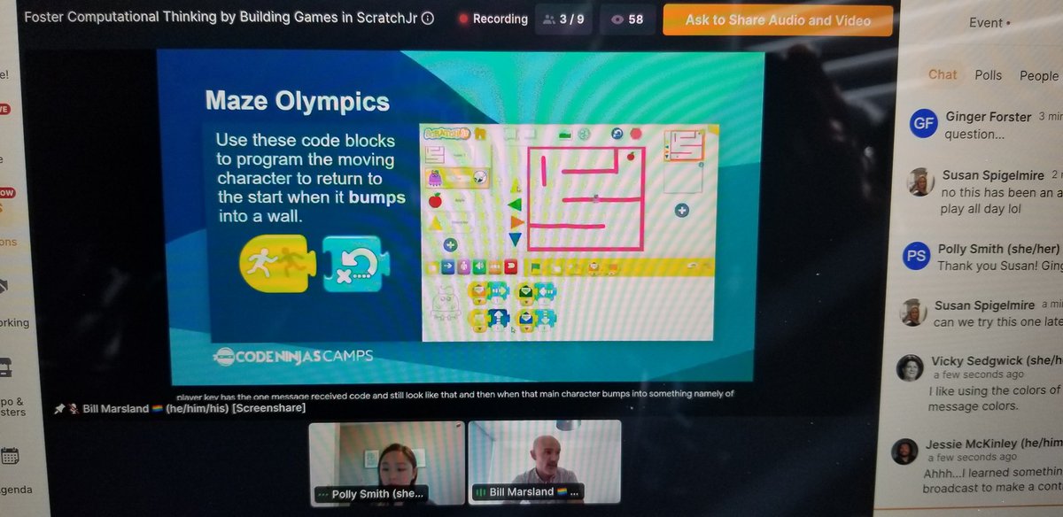 chinchillagurl1's tweet photo. Thank you @billmarsland and Polly. I learned so much about @ScratchJr  during the #csta2021 conference! https://t.co/4y5wO3aaMX