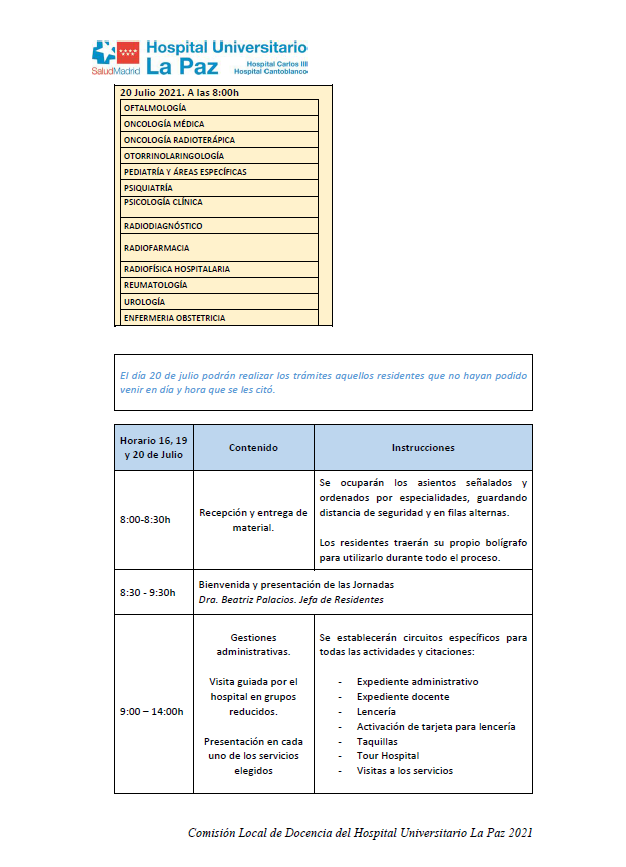 jefaresishulp's tweet photo. Mañana comienza la incorporación escalonada de los nuevos R1s en el H. U. La Paz. #2MIR21

¡Os espero en el Aula Ortiz Vázquez del H. General a las 8:00h! https://t.co/7Y0UYjZezX