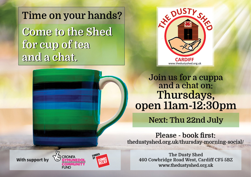 DustyShed's tweet photo. Thursday Morning Social.
Join us for a weekly 'Cup of tea and a Chat', every week on Thursdays, 11am-12:30pm.
Talk to us about ideas for new activities. Please book by the Tuesday prior, to let us know you are coming.
To book - https://t.co/aWpPvzETno https://t.co/41LmzRwvkd