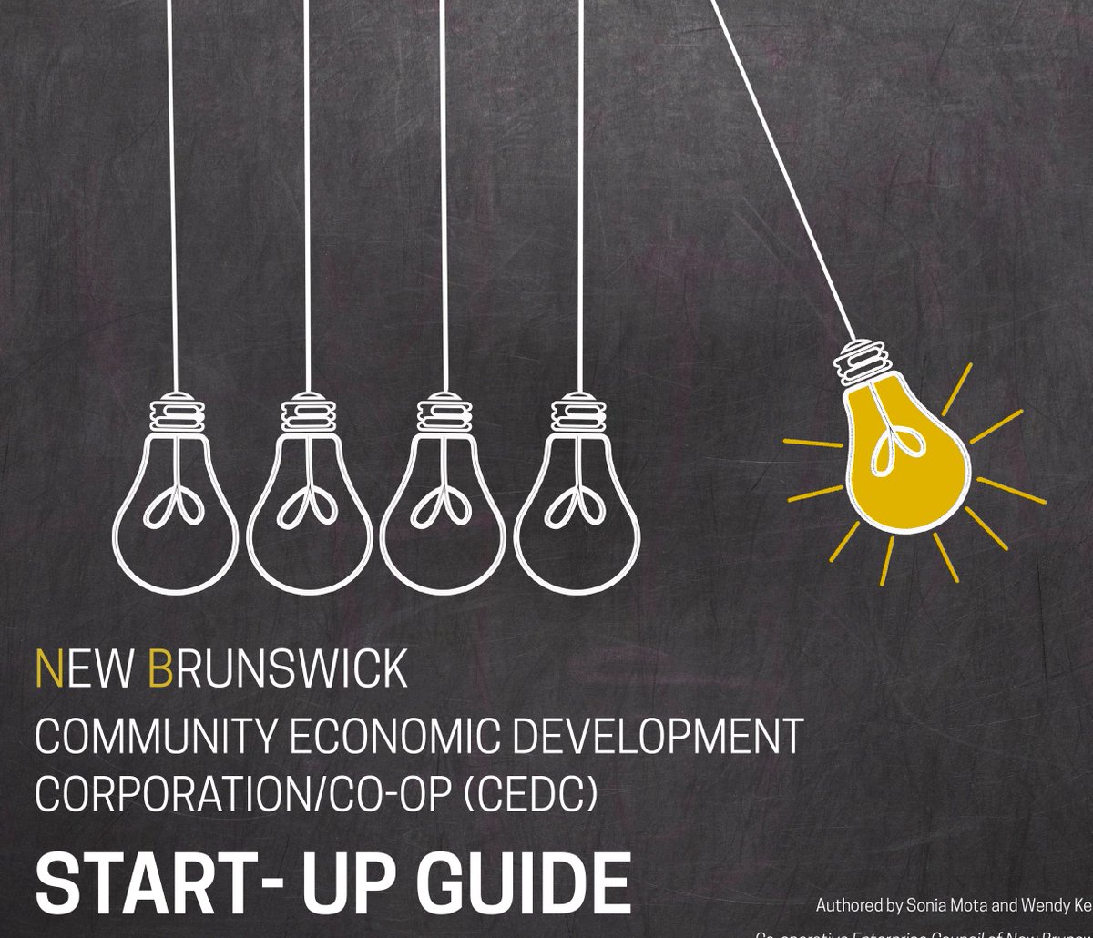 "The Co-operative Enterprise council of New Brunswick, in partnership with the Canadian CED Network is pleased to announce the release of three unique community economic development investment start-up guides..." 
[for full release, visit cecnb.ca]