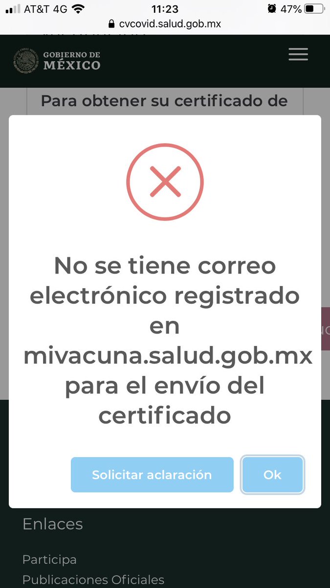 wingro's tweet photo. @TVAztecaJalisco @adn40 Al momento de poner la curp para solicitar el certificado me dice que no tiene registro de correo electrónico y si proporcione todos mis datos de contacto ,,, ayuda como soluciono esto ? https://t.co/gxaOtiyjLa