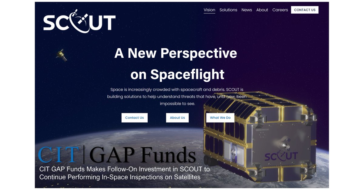 VirginiaIPC's tweet photo. Congratulations @SCOUTdotspace | CIT GAP Funds Makes Follow-On Investment in SCOUT to Continue Performing In-Space Inspections on Satellites | SCOUT is building the first in-space observation systems to safeguard orbital infrastructure #VABiz #CITGAPFunds
https://t.co/9fufcBS7dN https://t.co/fl1uIdp0gy