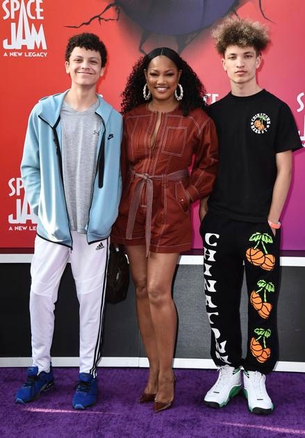 Lunionsuite 🇭🇹 on X: Garcelle Beauvais and her twin sons Jax Joseph Nilon  and Jaid Thomas Nilon attend the premiere of Warner Bros Space Jam: A New  Legacy at Regal LA Live
