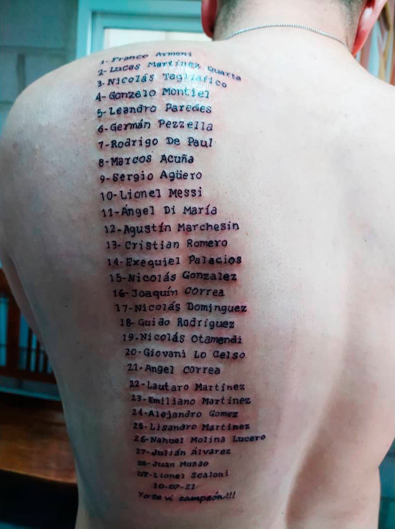 Argentina Maniak!!! 
1 Squad Argentina #CopaAmerica jadi Tatto!! 😱