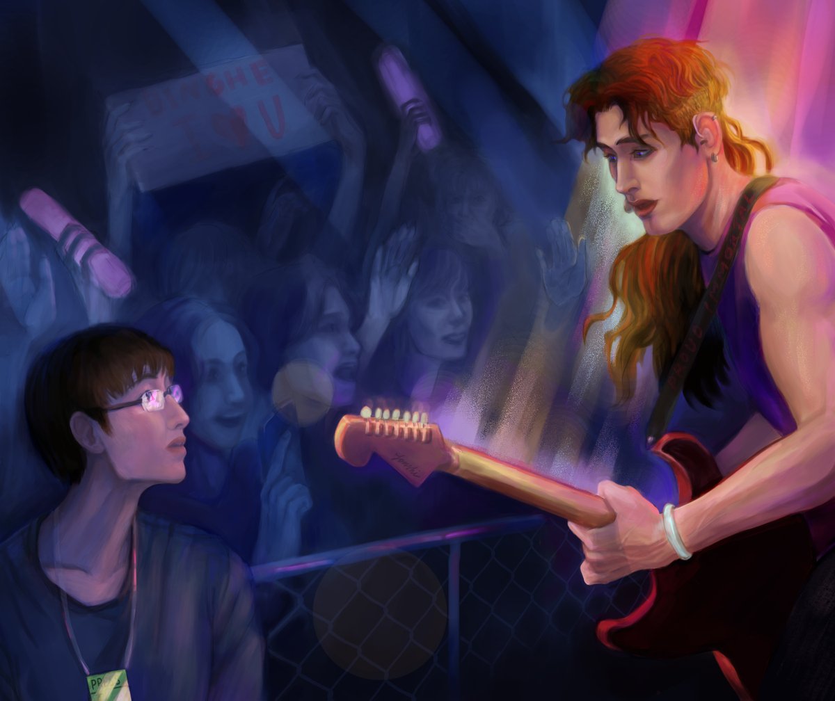iionshi's tweet photo. #BingQiuWeek2021 Day 2: Musician AU
AU where SY is a media reporter on music and pop culture and LBH is a promising rising star
SY writes critical comments on how "all your songs are for girls" so LBH invites him to the concert to prove otherwise 
#人渣反派自救系统 #svsss https://t.co/HJq3Taxnzo