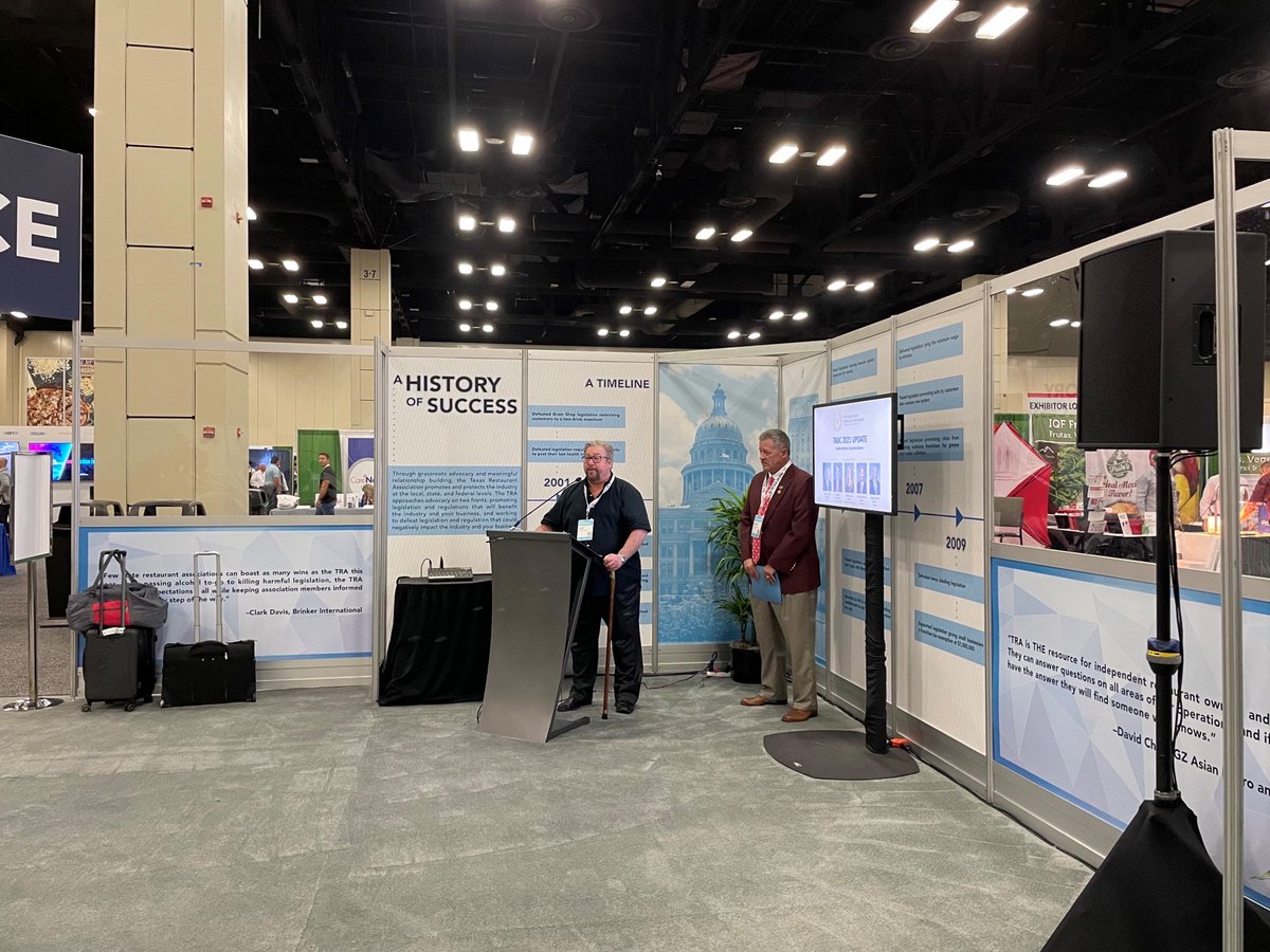 TexasABC's tweet photo. This week @TABC_ExecDir Bentley Nettles spoke with restauranteurs from across Texas at the @TXRestAssoc #TRAMarketplace about changes at TABC designed to help businesses across the Lone Star State. https://t.co/0QLWf3VlLm