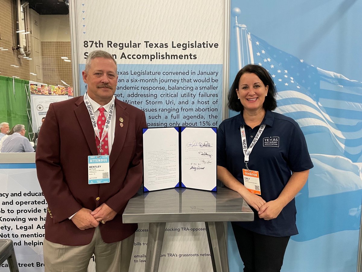 TexasABC's tweet photo. This week @TABC_ExecDir Bentley Nettles spoke with restauranteurs from across Texas at the @TXRestAssoc #TRAMarketplace about changes at TABC designed to help businesses across the Lone Star State. https://t.co/0QLWf3VlLm