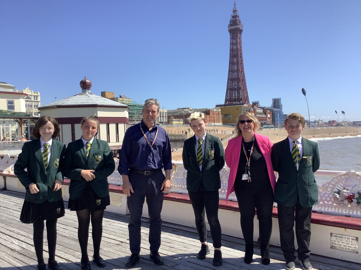 Amazing afternoon. Very proud of our students for meeting Keir Starmer and promoting the work of South Shore Academy and Blackpool Youth Pride on equality and diversity.