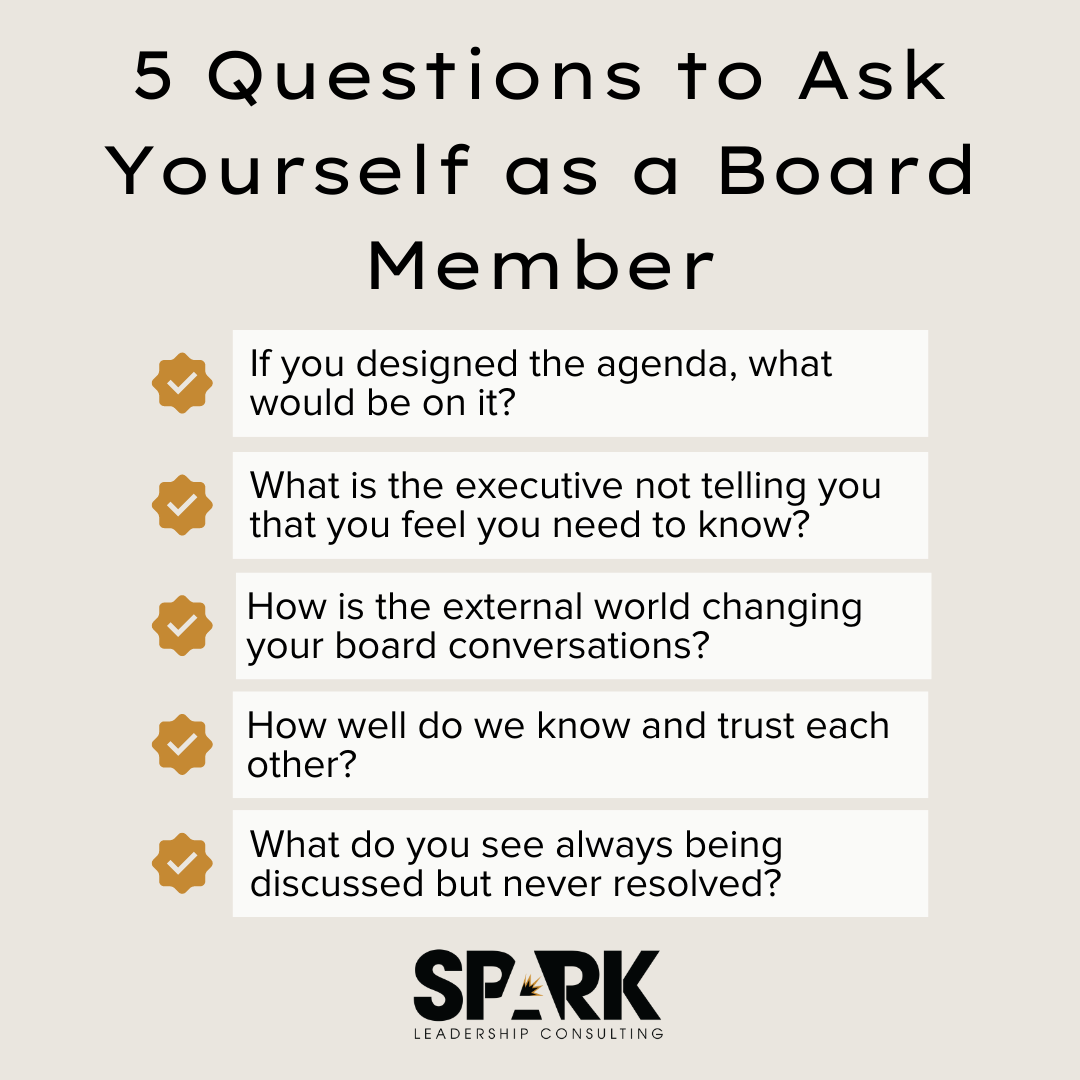 cainesparks's tweet image. Being a board member isn’t easy. Boards only see what they’re presented with and can easily become passive recipients of agendas. Here are a few questions from @HarvardBiz you should be asking in every board meeting: buff.ly/3e00G5L
#boardmembertips #proactivequestions