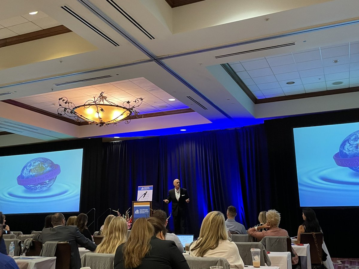 ericacampbell's tweet photo. @WRBowen kicking off the day @MultifamilySMS! He challenged a handful of people to try and break the habit of chronic complaining by going 21-days-in-a-row without uttering a single complaint. That simple idea exploded into a worldwide movement. #multifamilysms https://t.co/UN6nTagFJc