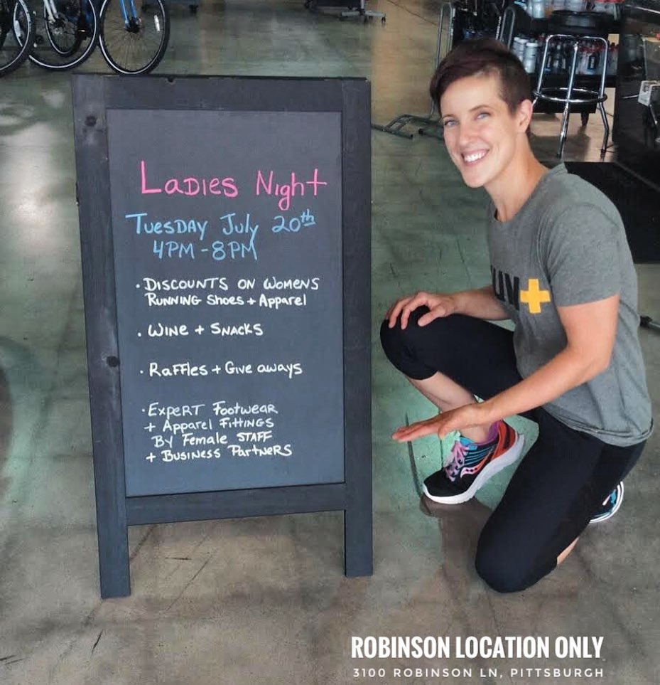 THECADENCECLUB's tweet photo. Join us for Ladies Night at our Robinson location on July 20th! 4-8pm.🎉 Enjoy 20% off run bras and 15% off women's run apparel and shoes! Stop by for a great night of shopping, wine, snacks, raffles, and giveaways! 

(discounts do not apply to lululemon merchandise)

#probikerun https://t.co/8hXrpQmKlq