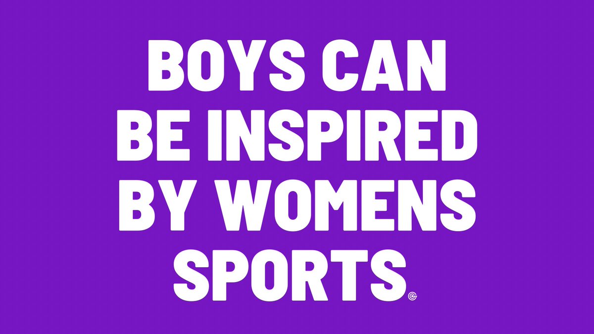 It is so important for young girls to see &amp; have access to women’s sports - but the impact of women’s sports doesn’t stop at young girls. 

ALL people will benefit from watching women’s sports - including boys &amp; men.