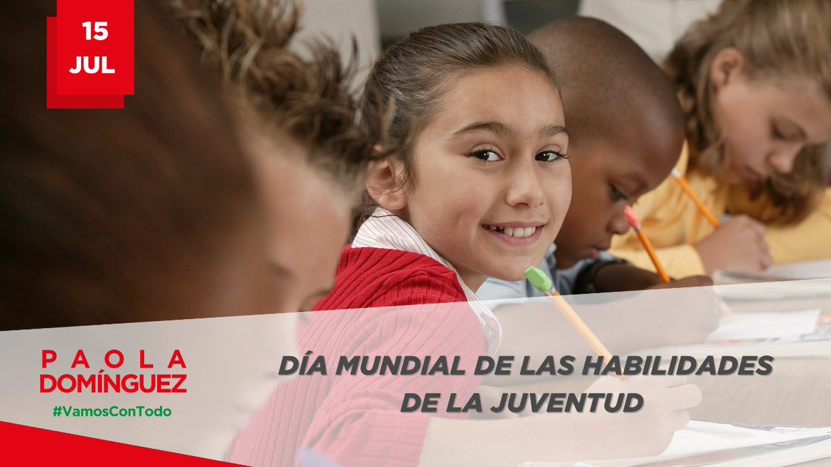 La juventud es un factor fundamental para el desarrollo de una sociedad más justa y sostenible, es por eso que debemos seguir fomentando en ellos la adquisición de habilidades que les permitan ser agentes de cambio en el mundo.
 #WYSD2021 #YouthSkillsDay