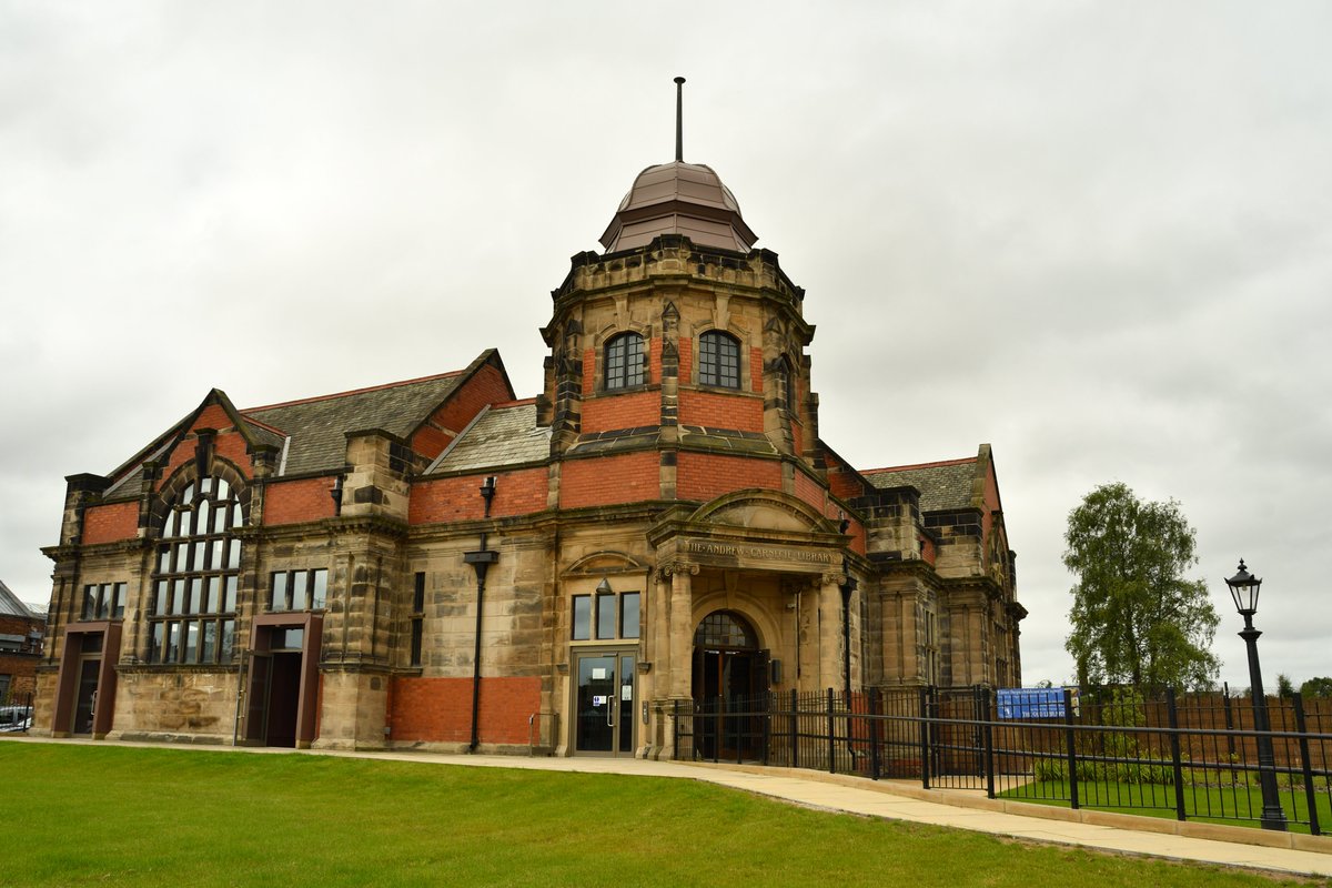 The once again magnificent Lister Drive, Carnegie Library. 
Opened in 1905 'through the munificence of Mr. Andrew Carnegie at a cost of £15,750'