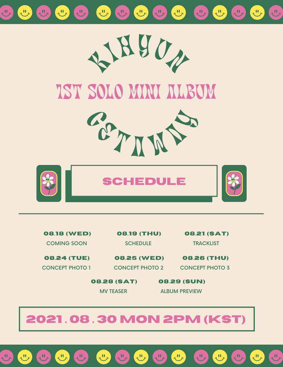 SANRIOKOCH's tweet photo. KIHYUN
FIRST SOLO MINI ALBUM
<BAD GUY>

SCHEDULER

#KIHYUN #GETAWAY #KIHYUN_GETAWAY
#MONSTAX #MONSTA_X
#몬스타엑스 #유기현
#유기현_도주 https://t.co/j6vxSD4nMA