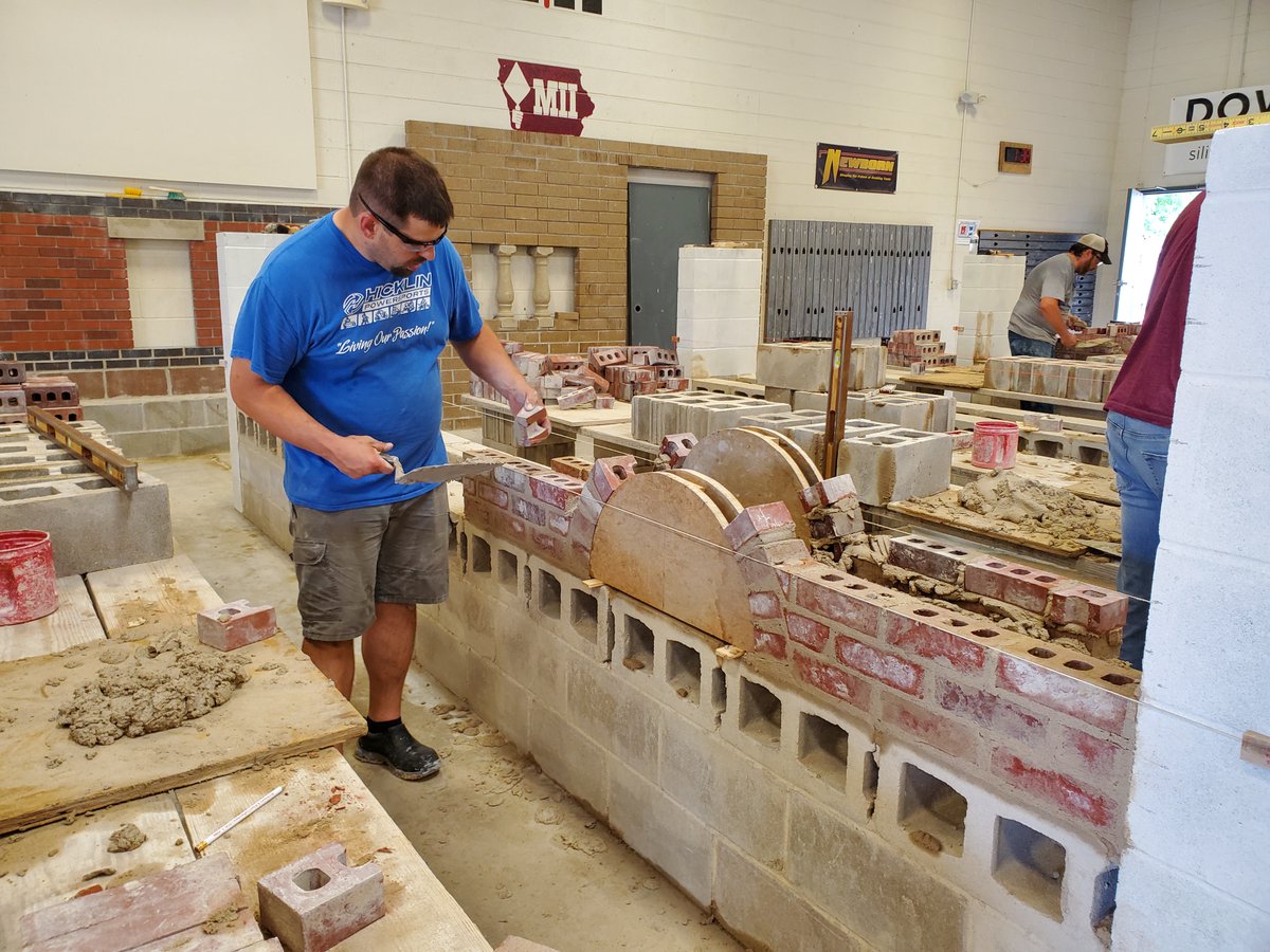 IaMasonry's tweet photo. Our Level 2 professional development training in masonry is underway and the teachers are enhancing their skills to bring into the classroom! #futurebricklayers #masonryiniowa #professionaldevelopmentforteachers https://t.co/7x7ptJhdv1