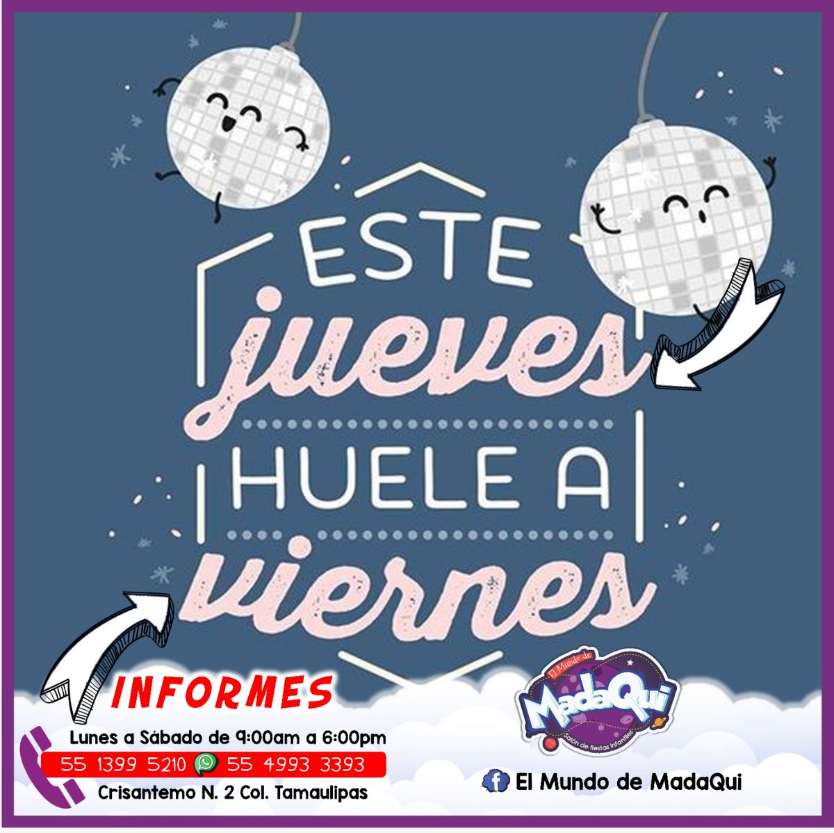 MundoDeMADAQUI's tweet photo. #Jueves  ✨⭐En El Mundo de MadaQui tus jueves pueden ser una fiesta. ✨⭐ https://t.co/kVXOG7DFuI