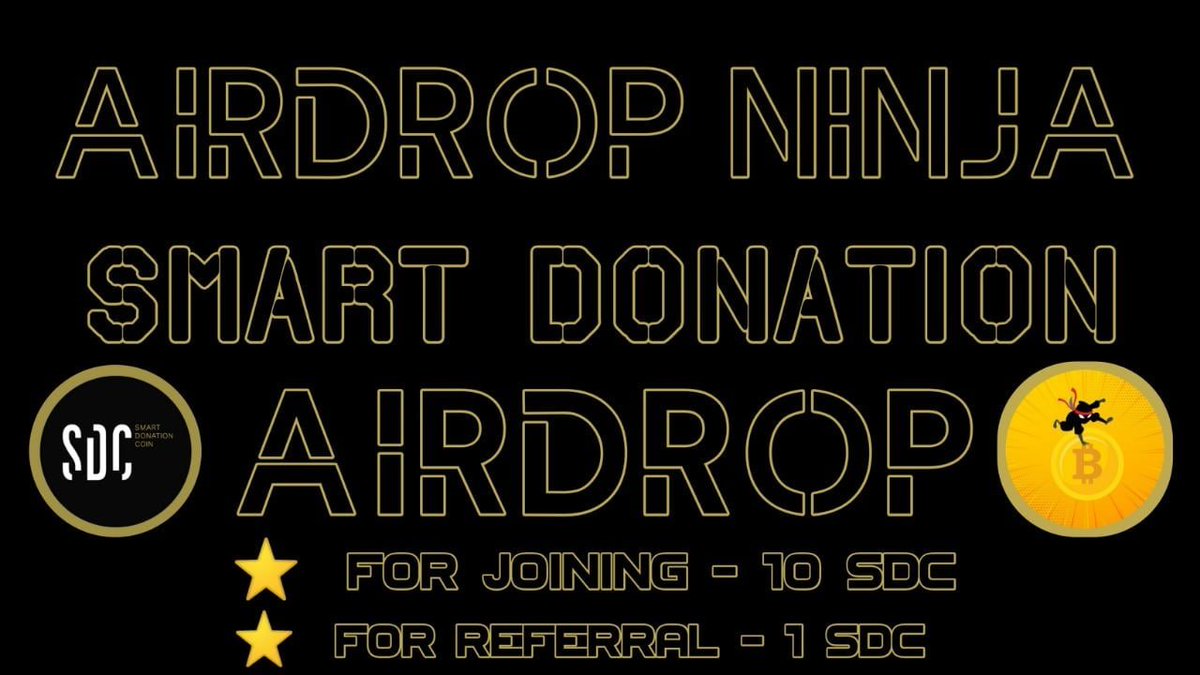 🚀 Airdrop: Smart Donation
💰 Value: $ 10
👥 Referral: $ 1
💸 Tokens: 10 + 1 SDC
📅 End Date: 1st September
🏦 Distribution Date: 15th September

Talk with the Telegram Bot
t.me/sdcappAirdropb…

#Airdrop #FreeAirdrop #AirdropCrypto #CryptoTownEU