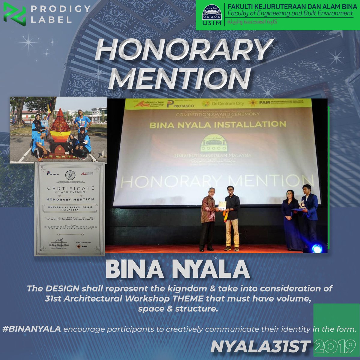 ProdigyLabel's tweet image. [ A C H I E V E M E N T ]

HONORARY MENTION
#BINANYALA encourage participants to creatively communicate their identity through form.