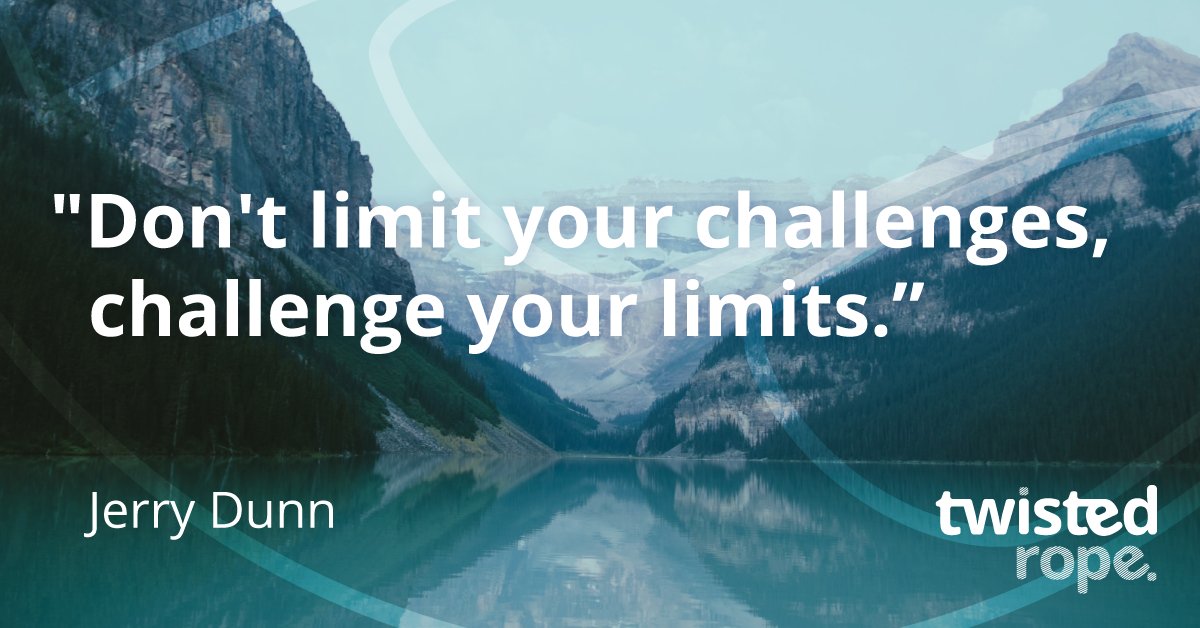 This week's #TwistedQuotes 2 of 3
"Don't limit your challenges, challenge your limits."
– Jerry Dunn (buff.ly/3einrRZ) selected by Catalina Cavalchini #ChallengeYourself #PushingBoundaries #MotivationalQuotes