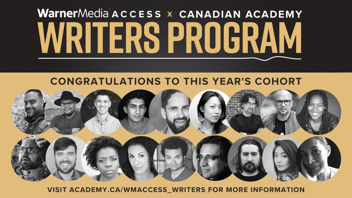 We are very proud to announce the 2021 cohort of the <a href="/WarnerMedia/">WarnerMedia</a>Access x Canadian Academy Writers Program, sponsored by @WarnerMedia, in collaboration with <a href="/Telefilm_Canada/">Telefilm Canada</a>.
 
Congratulations to this year’s participants! More info on them is available at academy.ca/WMAccess_Write…