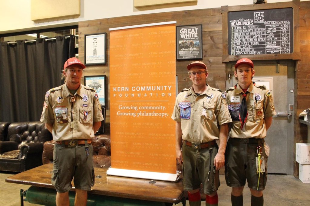 kernfoundation's tweet photo. On Tuesday, July 13 we held our first #PhilanthropyOnTap of 2021 at @TemblorBrewing. We are so grateful to everyone who was able to attend. A big thank you to Southern Sierra Council, Boy Scouts for the information they shared and for the fun activity. #survivalskills #knots https://t.co/u0P2w5Hk0t