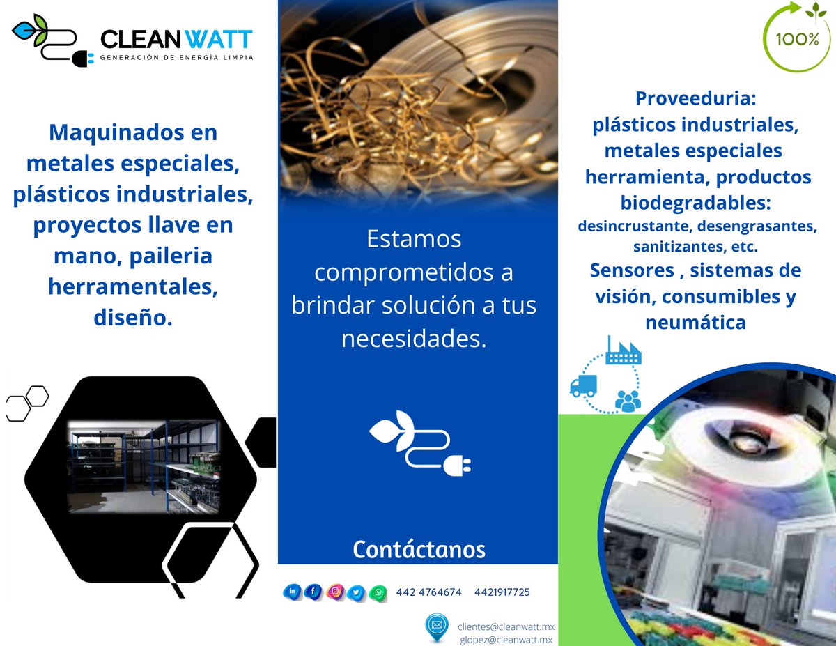 clean_watt's tweet photo. #proveedor, #metales, #plásticos, #teflon, #sensores, #consumibles, #maquinados, #herramental, #paileria, #proyectos, #llaveenmano, #diseño, #biodegradable, #desinfectantes https://t.co/JDk9Yhg34J