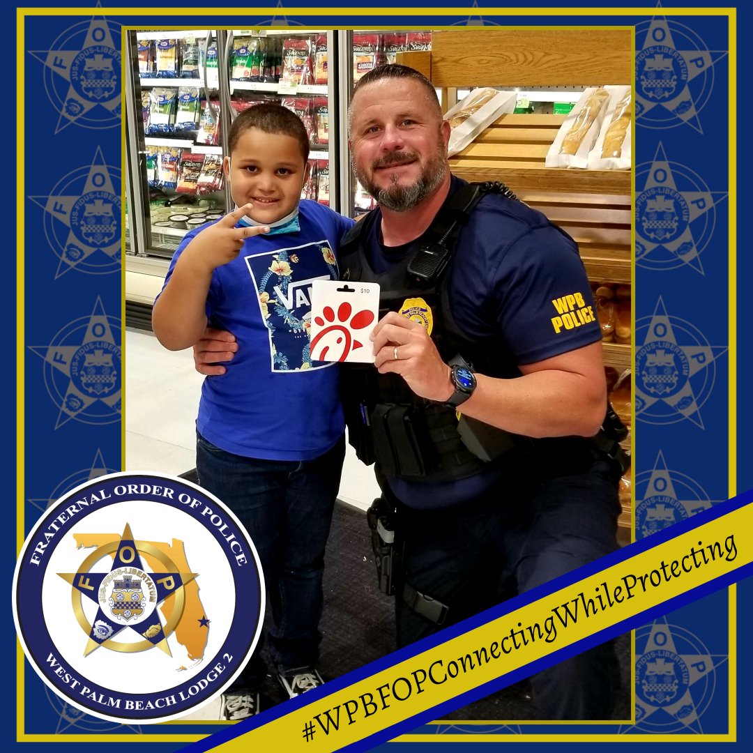 fopwpb's tweet photo. Meet 6 year old Barron. He is an aspiring police officer. Be on the look out. He loves to talk to officers and show his appreciation for our service. #WPBFOPConnectingWhileProtecting #wpbfopstrong #westpalmbeach https://t.co/841uRSxo5f