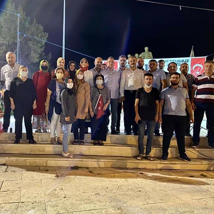PartiCivril's tweet photo. Ak Parti Çivril İlçe Teşkilatı olarak 15 Temmuz Demokrasi ve Milli Birlik Günü anma etkinliklerine tam kadro katılım sağladık.

Vatanımız için can veren şehitlerimizi rahmetle, gazilerimizi minnetle anıyoruz. 

Unutmadık, unutmayacağız! 🇹🇷 #TürkiyeGeçilmez https://t.co/QXe9nJWOZI