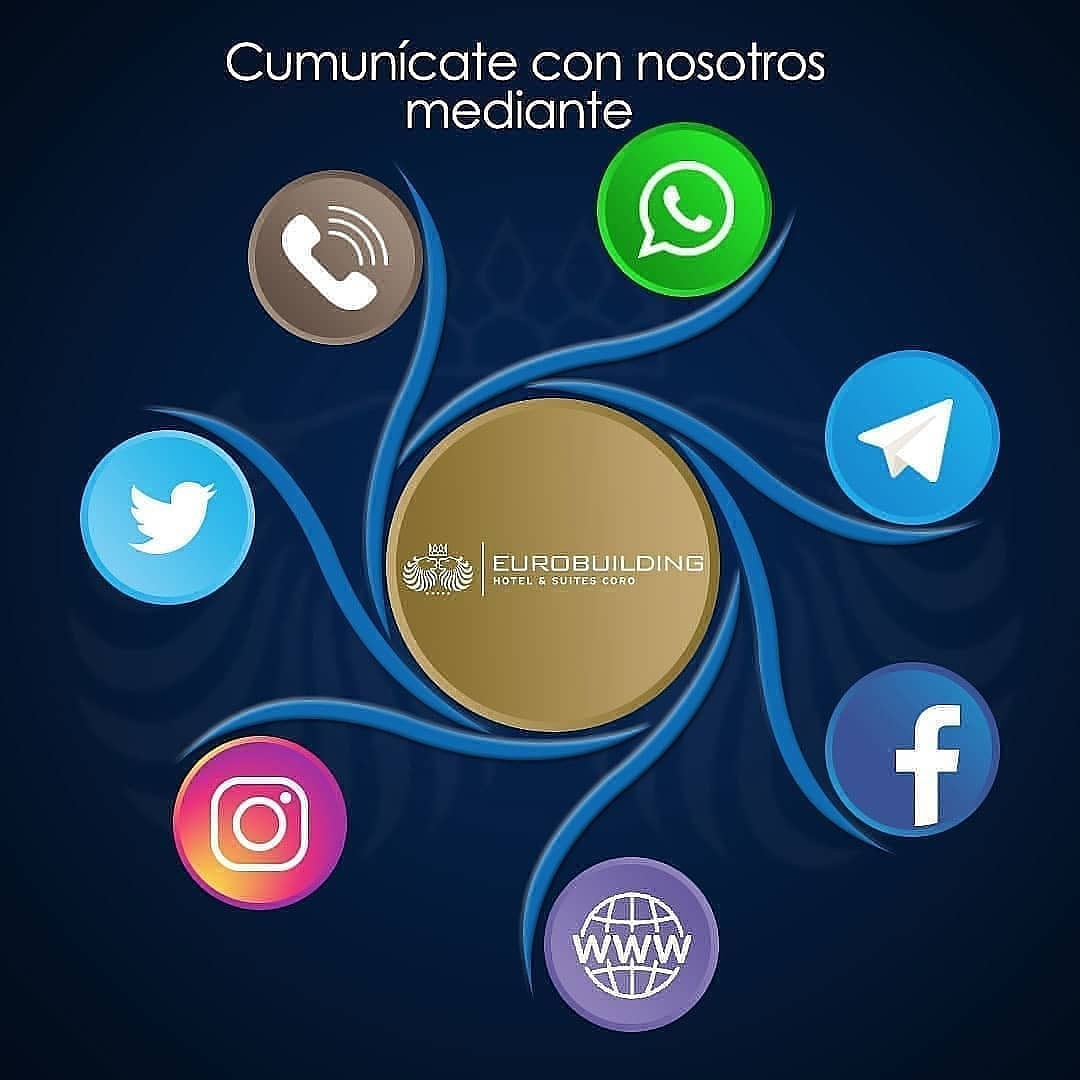 EurobuildingCor's tweet image. ¡VÍAS DE CONTACTO! 🙌

¿Deseas reservar en Eurobuilding Hotel &amp;amp; Suites Coro? Es muy fácil, solo debes contactarnos a través de cualquiera de nuestras vías de contacto mostradas en el post.

¡Vive una experiencia inigualable! 😍

#hotel #turismo #venezuela #eurobuilding #coro