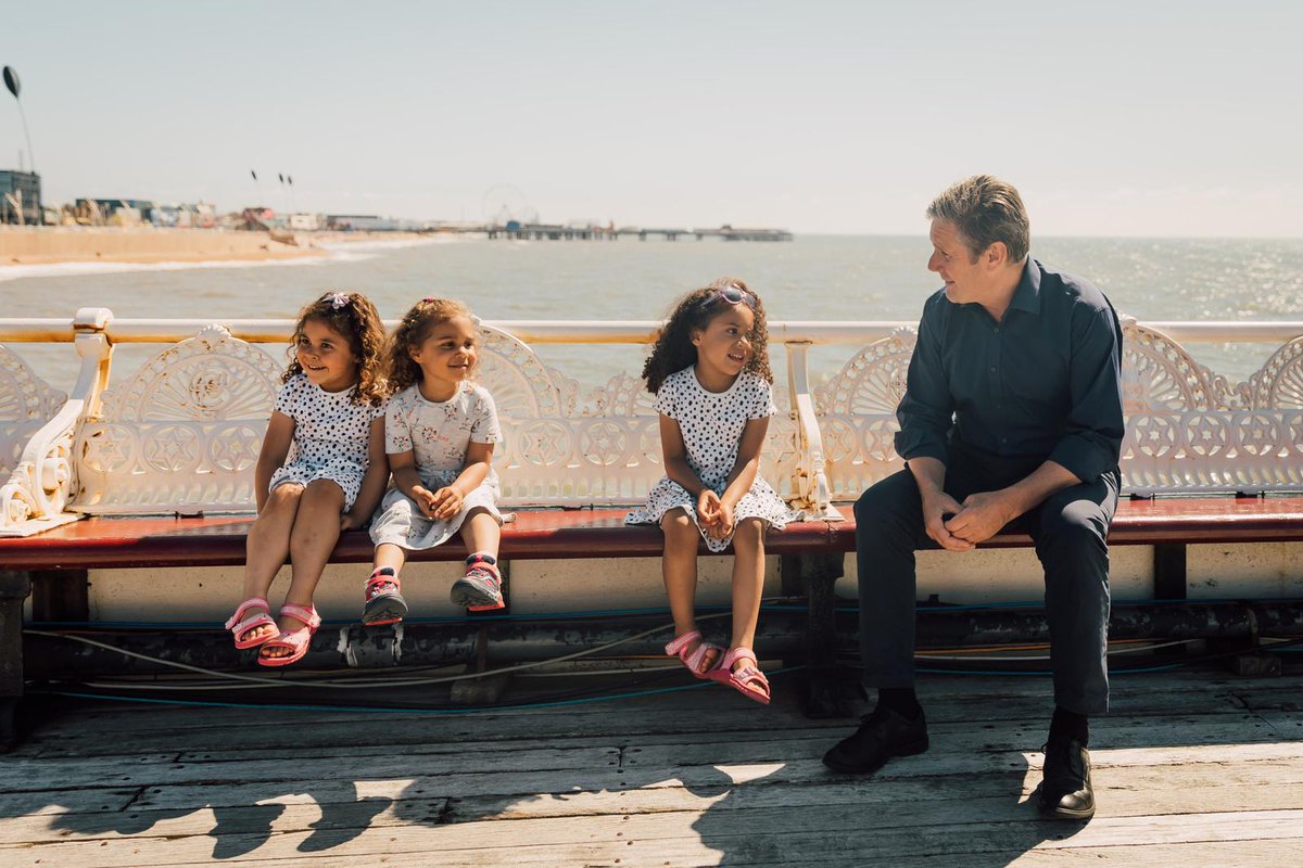 A glorious day for a stroll down Blackpool's North Pier.