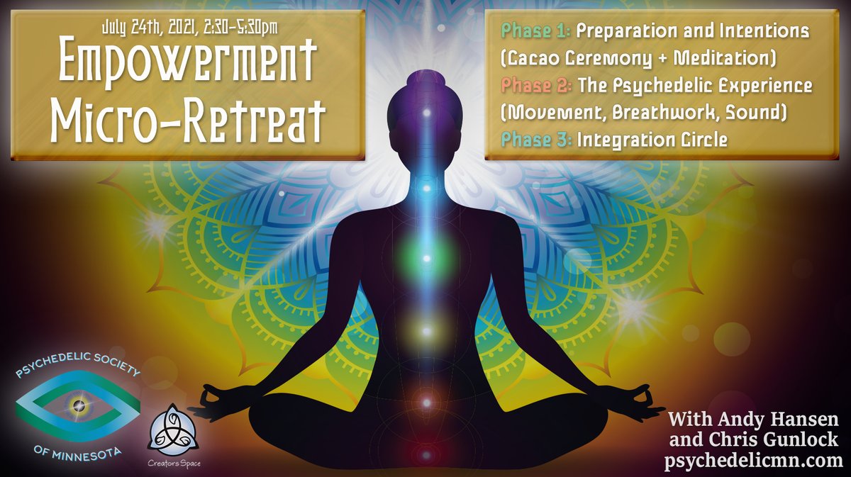 July 24th live 3 hour "psychedelic" experience with movement, breath and sound. psychedelicmn.com/events-tickets…