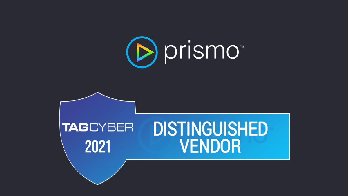 PrismoSystems's tweet photo. We're proud to announce Prismo was named a Distinguished Vendor by TAG Cyber in the Q3 2021 edition of their Security Annual report, released today. Get the report and read the interview with our CEO, Anjan Venkatramani https://t.co/OLejAmLqZY
#cybersecurity #cyberriskmanagement https://t.co/1xPZLiCtsw