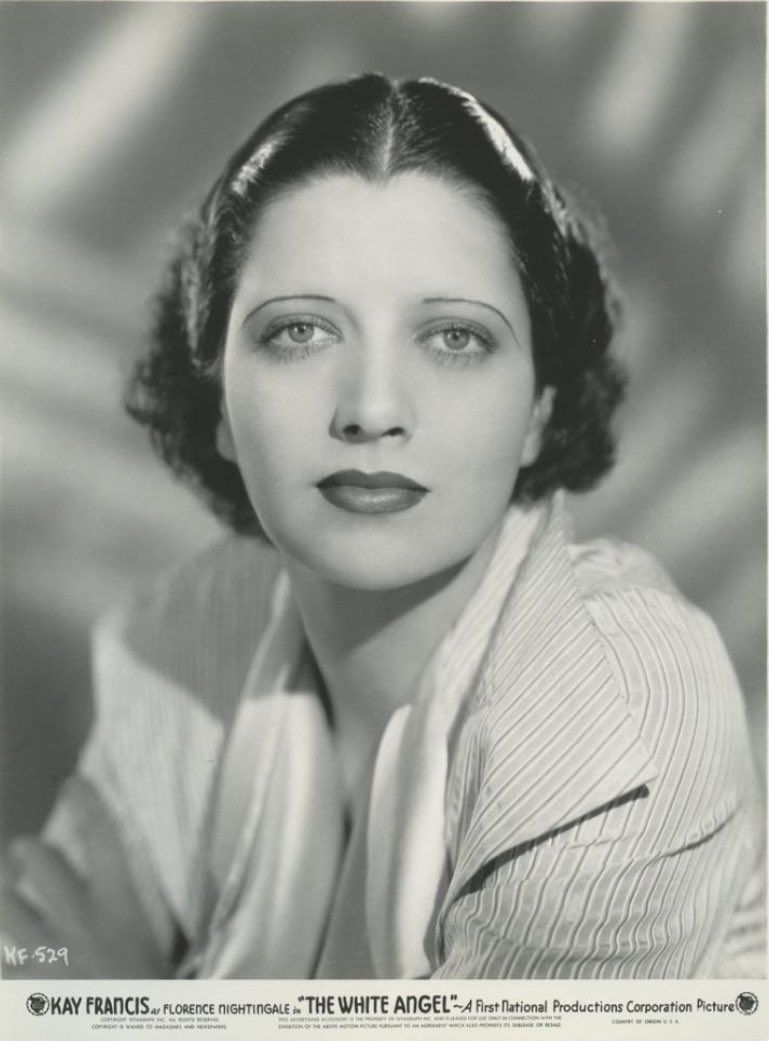 Kay Francis photographed for publicity promoting THE WHITE ANGEL, 1936pic.t...