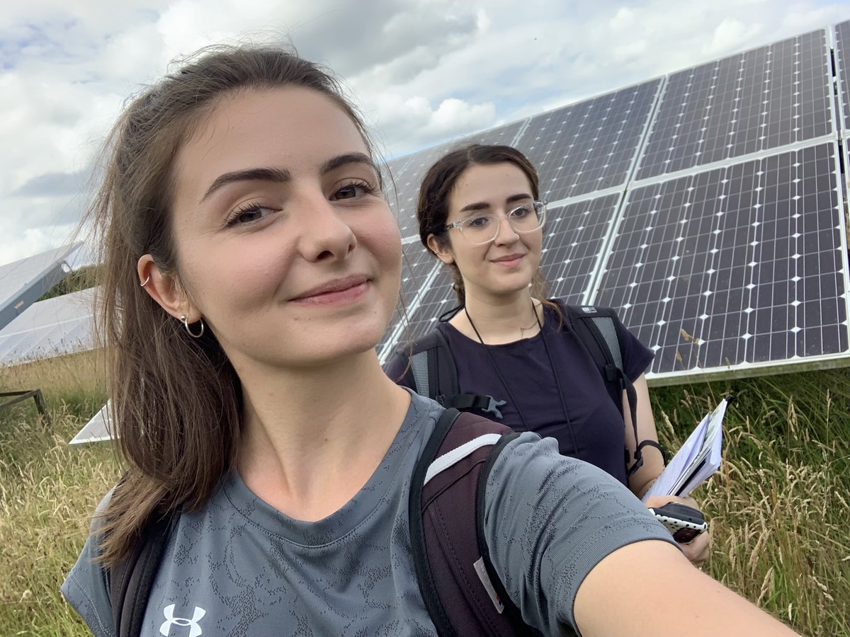Enjoying finally being out in the field with <a href="/LucyIsATreasure/">Lucy Treasure</a>, surveying plants and pollinators on solar parks! Exciting findings to come...🤞🏼