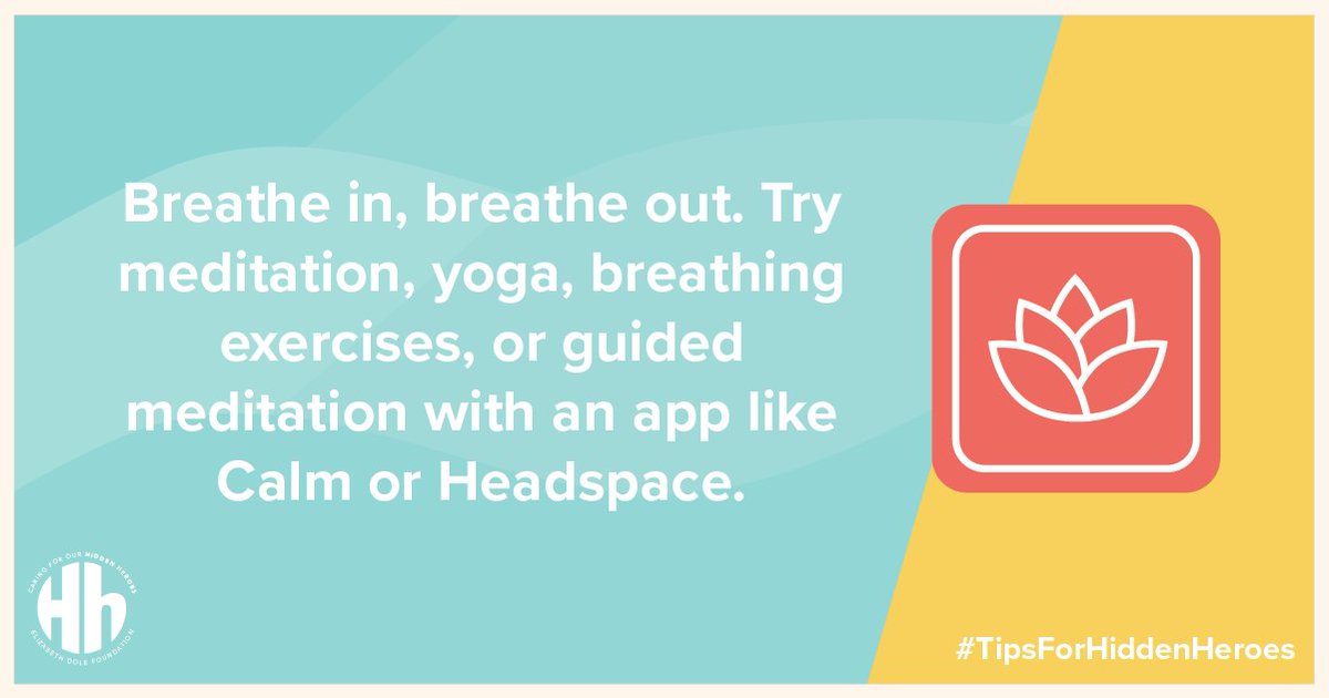 #hiddenheroes can experience stress caused by the emotional and physical strain of caregiving. How can you better recognize that stress? By listening to your body, making time to breathe, and taking steps to manage your stress. #tipsforhiddenheroes