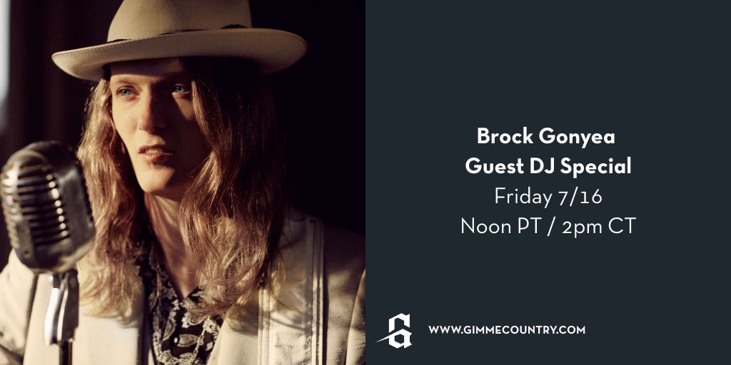 Hey there everybody! Join me tomorrow while I guest host Gimme Country! I’m very excited to share some of my musical influences with you all!
