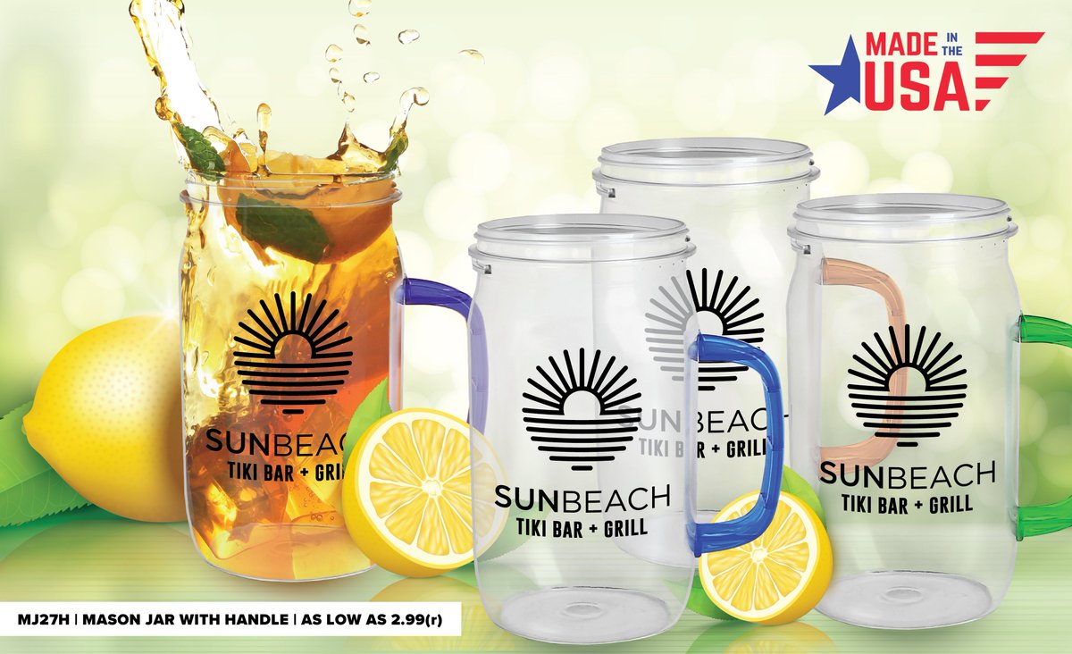 GaryLineUSA's tweet image. Nothing Is More Refreshing During the #Summer Than Some Cold Iced Tea! These Mason Jars are Perfect for Outdoor Restaurants, Events, festivals, and Boardwalk Promos. garyline.com/.../Mason%20Ja…
#masonjar #funpromo #MADEinUSA