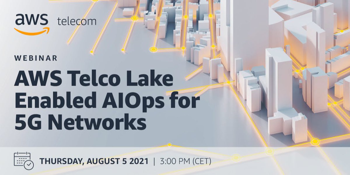 Join this webinar with MYCOM OSI, to learn how the AWS Telco Data Lake solution can help CSPs solve key challenges such as data silos, ingestion, cataloging, and governance.

Aug 5, 2021 | 3pm CET bit.ly/3ieyrRF