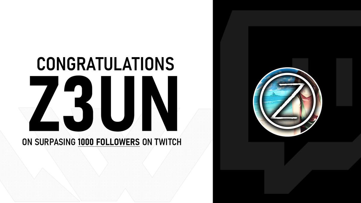 LastWindGaming's tweet photo. We want to rejoice the achievement that @Z3uN got:
1000 Followers on twitch!
Great milestone and more is coming!
https://t.co/GTOfO0ebr7
#FeelTheWind #LastWind #LastWindGaming https://t.co/xHshq0ZQXk